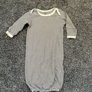 Striped Gray and White baby Pajama Nightgown